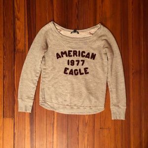 American Eagle Grey Long Sleeve Sweatshirt